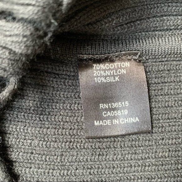 Revolve One Grey Day Robert Sweater Distressed Ribbed Knit Cotton Silk Black XS - Picture 11 of 16